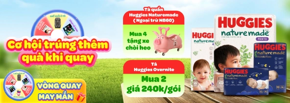 Banner trang NH tã Huggies nature made